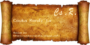 Csuka Renáta névjegykártya
