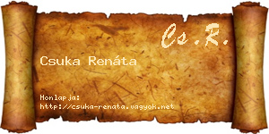 Csuka Renáta névjegykártya